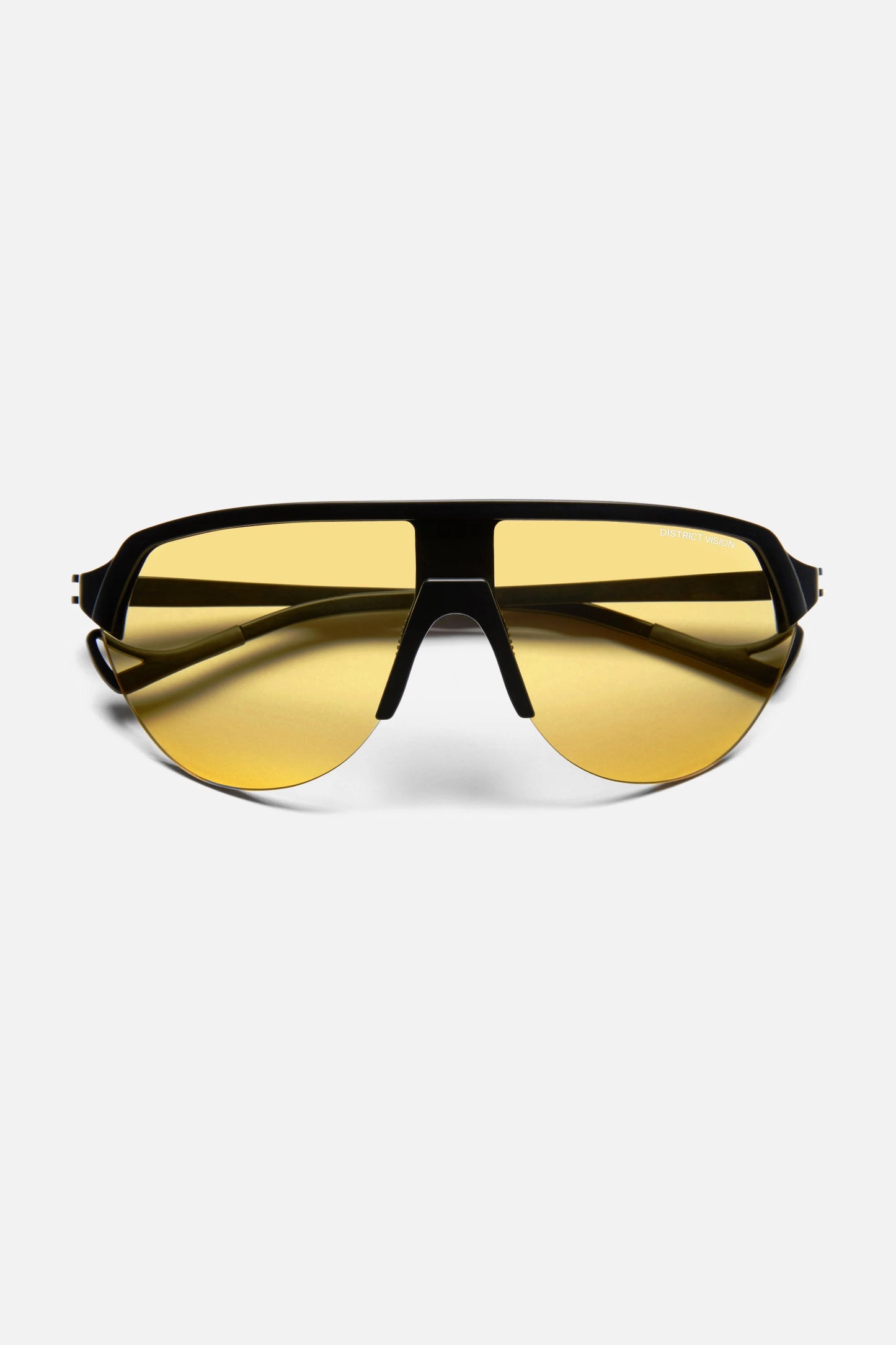 District Vision Nagata Speed Blade Sunglasses in Black/Yellow Lens