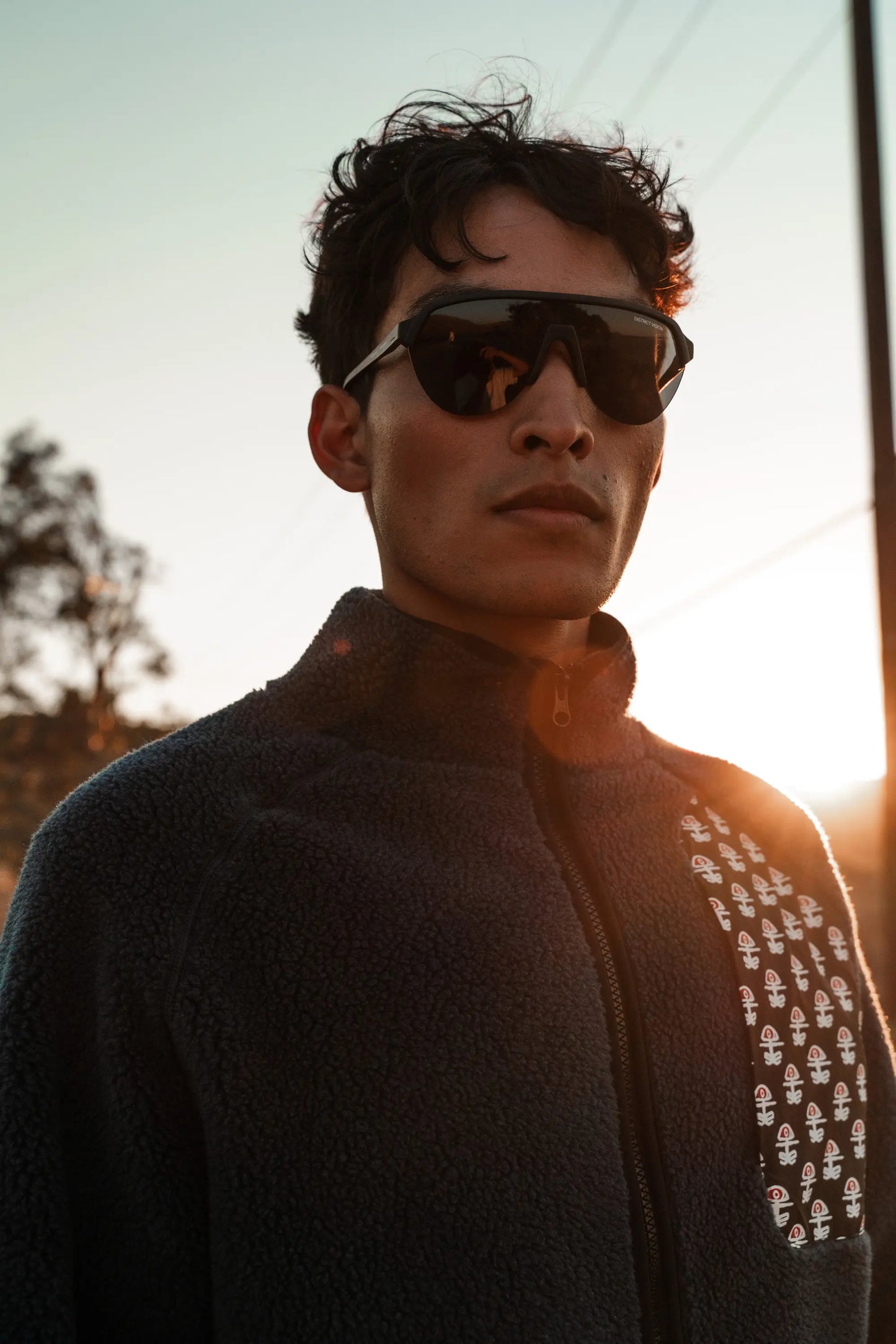 District Vision Nagata Speed Blade Sunglasses in Black