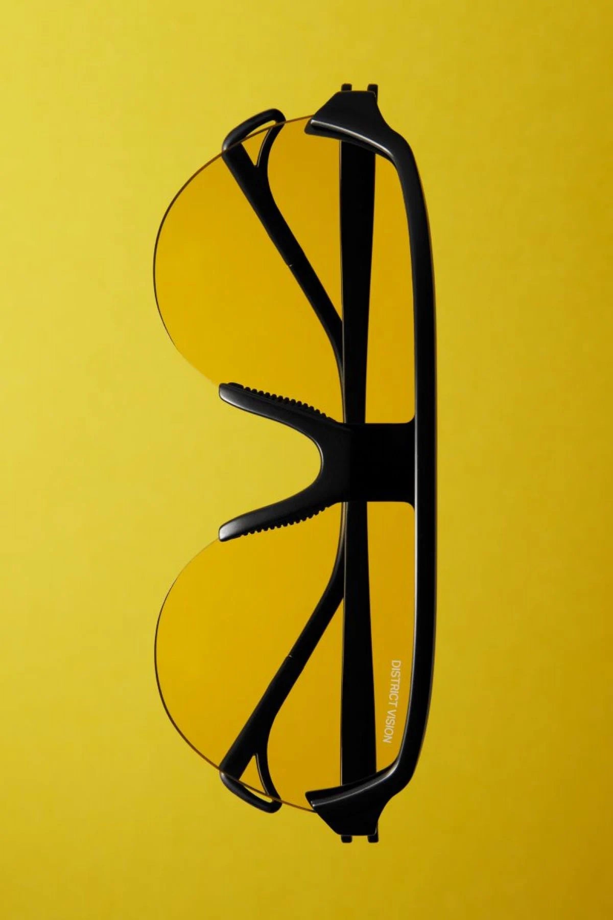 District Vision Nagata Speed Blade Sunglasses in Black/Yellow Lens