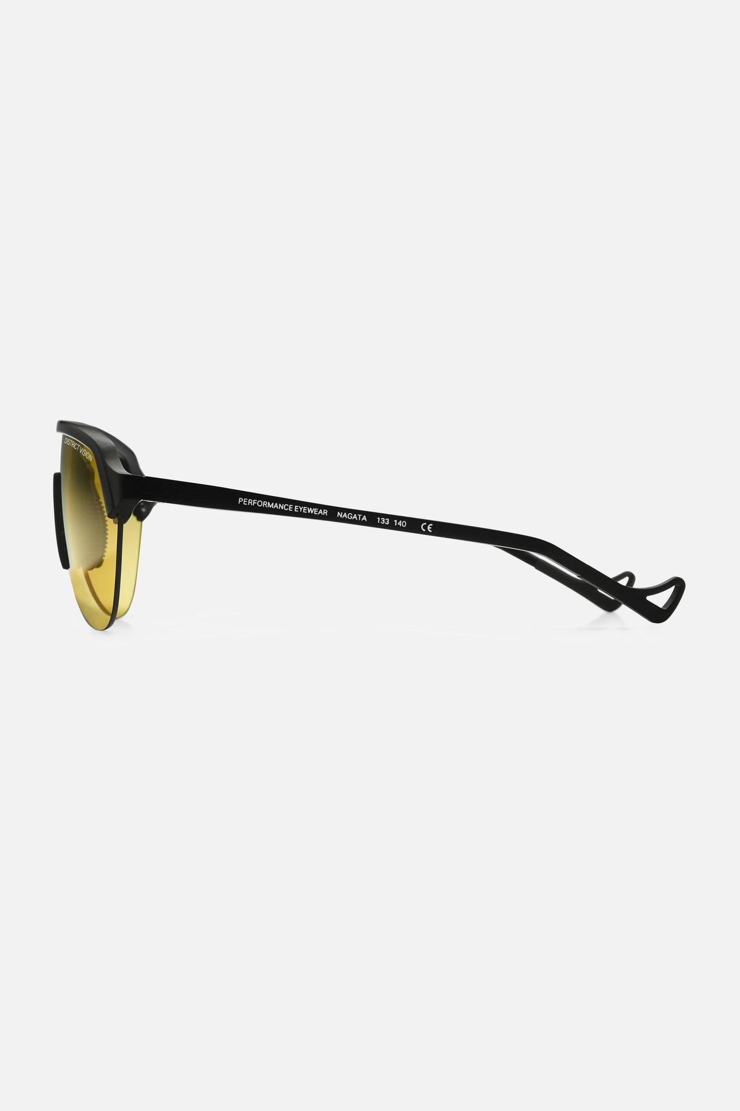 District Vision Nagata Speed Blade Sunglasses in Black/Yellow Lens