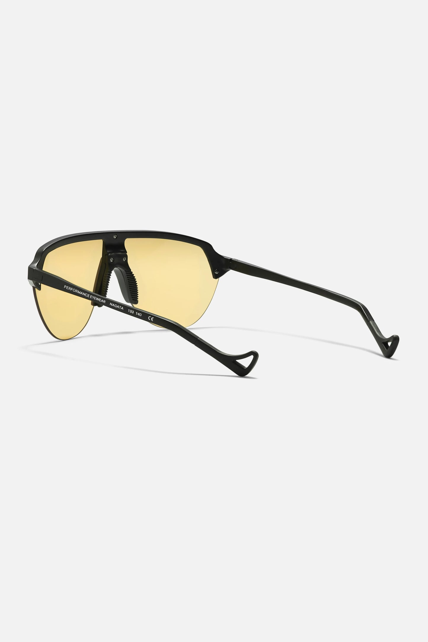 District Vision Nagata Speed Blade Sunglasses in Black/Yellow Lens