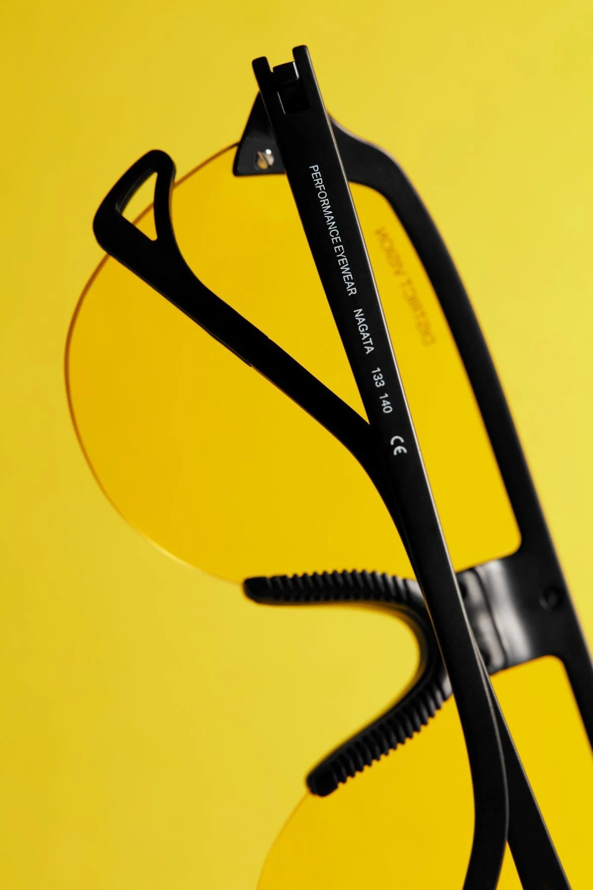 District Vision Nagata Speed Blade Sunglasses in Black/Yellow Lens